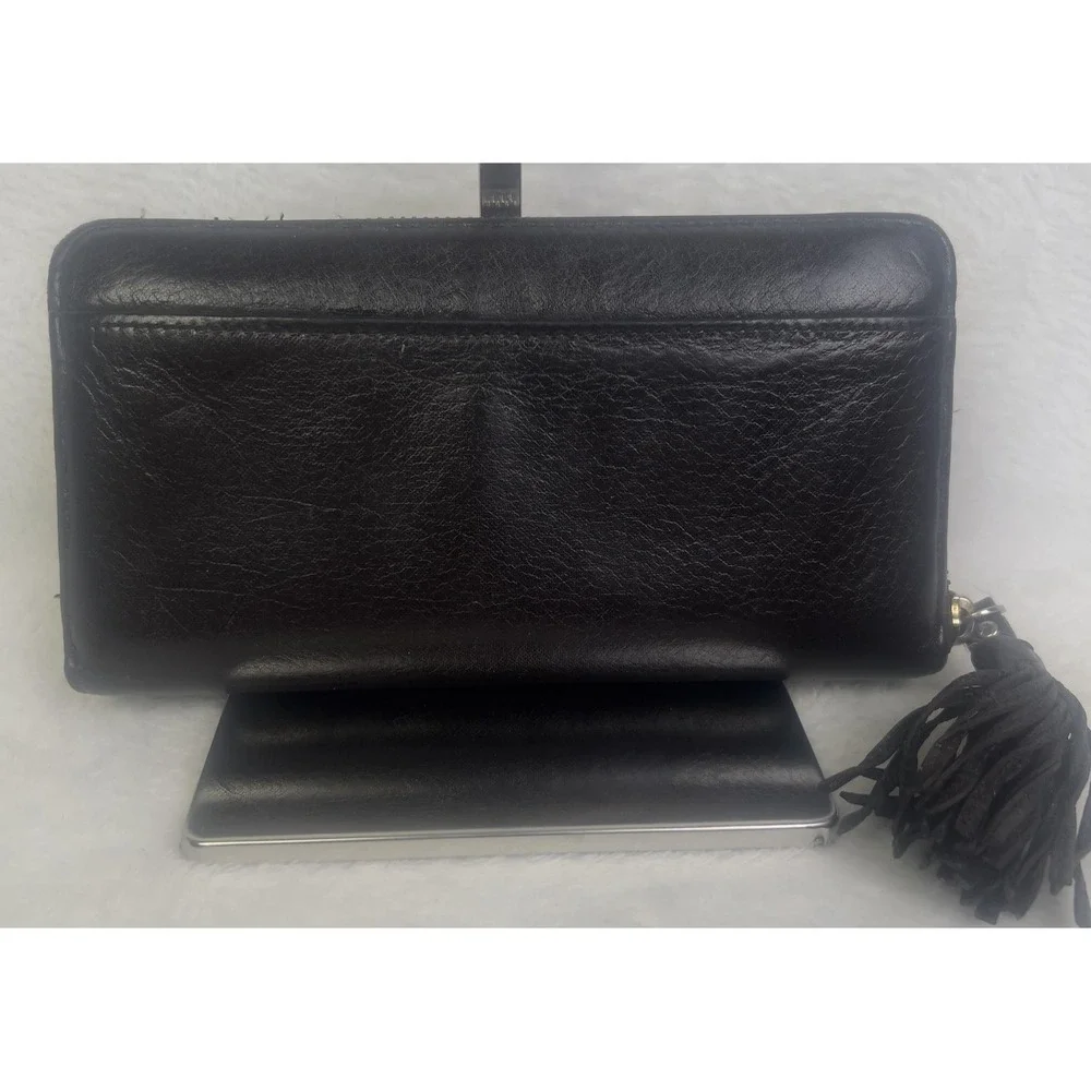 Kate Spade Wallet Womens One Size Black‎ Leather Zip Around Tassel Credit Card